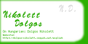 nikolett dolgos business card